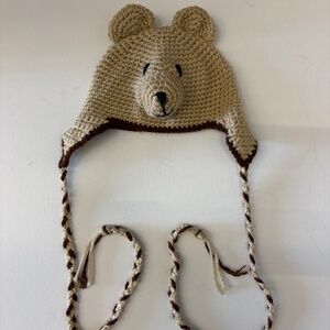 Hand Crocheted Bear Toddler Hat